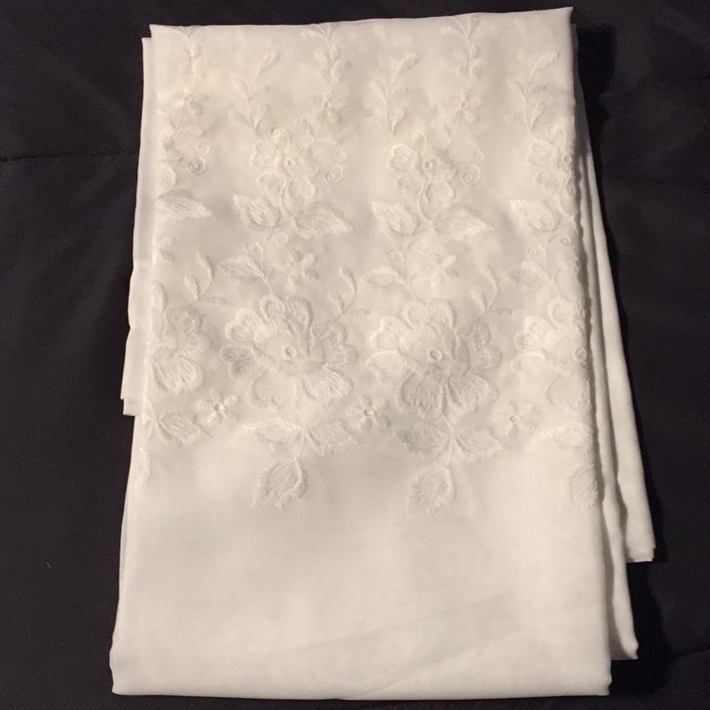 Vintage Sheer Embroidered Curtain